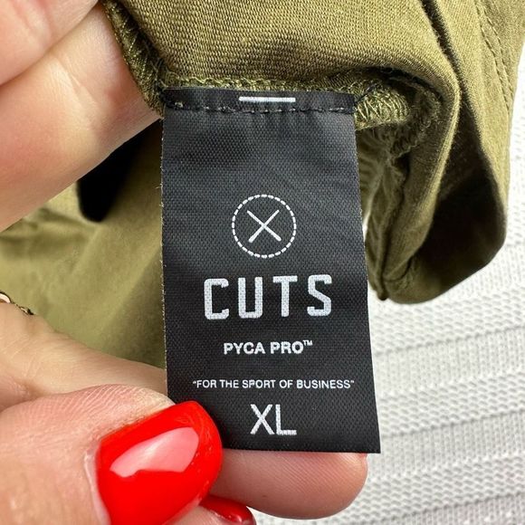CUTS Clothing Split Hem Pyca Pro Men’s Green T-Shirt size XL - Picture 5 of 9